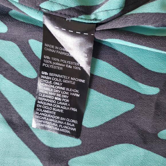 Chicos Kimono Jacket Womens L/XL Black Green Abstract Print Open Front Cardigan - Picture 6 of 7